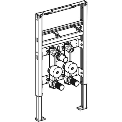 Geberit Duofix Element f WT, 82-98 cm, S-Arm. 2 WZ-Strecken, UP-KH und Anschluss T-St. Bild 6