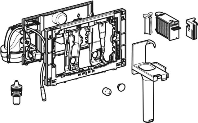 Geberit Duofresh Modul, mit automatische Auslösung, für Sigma Unterputz-Spülkasten 12 cm, Farbe anthrazitgrau Bild 3