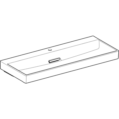 Geberit ONE Waschtisch 120 x 48 cm, CleanDrain mit Hl, ohne Ül, weiss, KeraTect / weiss glzd, 140 x 480 mm, Farbe weiß Bild 6