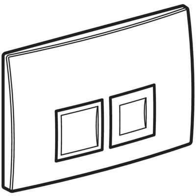 Geberit Betätigungsplatte Delta35, für 2-Mengen-Spülung, 25 x 212 x 164 mm, Farbe weiß Bild 5
