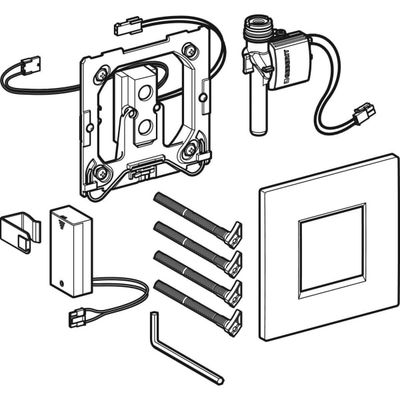 Geberit Typ 20 Urinalsteuerung, eckig, elektron. Sp. Batteriebetrieb, weiss glaenzend, Farbe weiß Bild 5