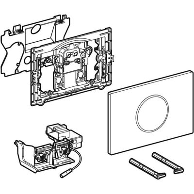Geberit Sigma10 WC-Steuerung elektron.Spül, Netz 2-M-Sp, auto./bl / BT, chrom / hochglanz-verchromt Bild 2