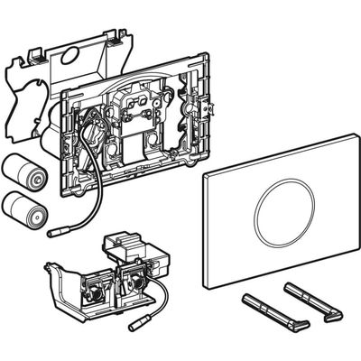Geberit Sigma10 WC-Steuerung elektron.Spül, Batt. 2-M-Sp, auto./bl / BT, chrom / hochglanz-verchromt Bild 2