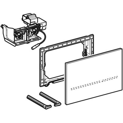 Geberit WC-Steuerung elektronisch, Netz 2-Mengen-Spülung, bl / BT, Glas, Farbe schwarz Bild 5