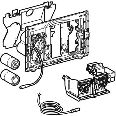 Geberit WC-Steuerung, mit elektr. Spül, Batt, BT 2-Mengen-Spülung Sigma, für ext. Taster Bild 3