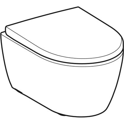 Geberit Wand-Tiefspül-WC Set WC-Sitz, mit AS, spülrandlos, kompakt, 330 x 355 mm, Farbe weiß Bild 12