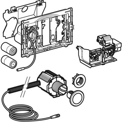 Geberit Typ 10 WC-Steuerung, rund, elektron. Batt für Sigma SPK 12 cm, IR-Taster, schw, Farbe schwarz Bild 5