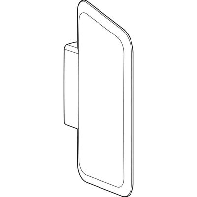 Geberit Urinaltrennwand Kunststoff weiss 76 x 42 cm inklusive Befestigungen, 760 x 420 mm, Farbe weiß Bild 5