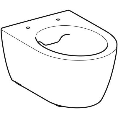 Geberit Wand-Tiefspül-WC, spülrandlos, mit verdeckte Befestigung, Ausladung 490 mm, KeraTect, 330 x 355 x 490 mm, Farbe weiß Bild 9