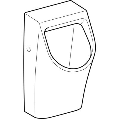 Geberit Renova Plan Urinal, Zulauf von hinten Abgang nach hinten, Farbe weiß Bild 5