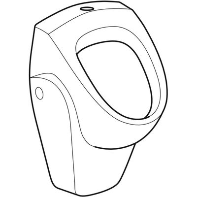 Geberit Renova Urinal, Zulauf von oben Abgang nach hinten oder unten, Farbe weiß Bild 5