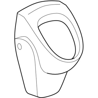 Geberit Renova Urinal, Zulauf von hinten Abgang nach hinten, KeraTect, Farbe weiß Bild 5