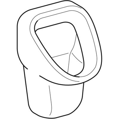Geberit Aller Urinal, Zulauf von hinten Abgang nach hinten, Farbe weiß Bild 5