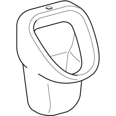 Geberit Aller Urinal, Zulauf von oben Abgang nach hinten oder unten, weiss Tect, Farbe weiß Bild 5