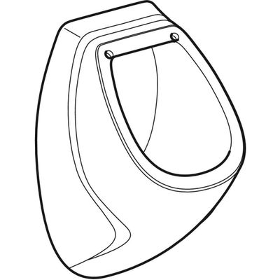 Geberit Corso Deckelurinal, Zulauf von hinten Abgang nach hinten, Farbe weiß Bild 5