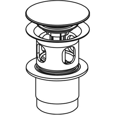 Geberit Ablaufventil, mit Druckbetätigung hochglanz-verchromt, 32 mm, Farbe chrom Bild 4
