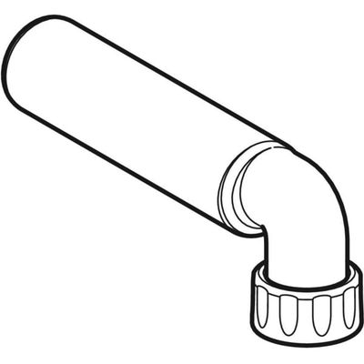 Geberit Anschlussbogen 90Gr, mit Überwurfmutter d50 / 40, DN 40, Farbe weiß Bild 2