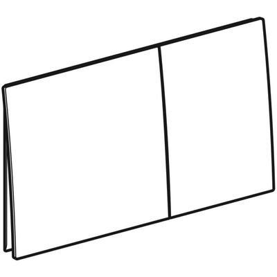 Geberit Betätigungsplatte, für 2-Mengen-Spülung, Edelstahl, 23 x 146 mm, Farbe Edelstahl-Optik (silber) Bild 6