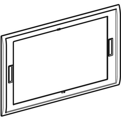 Geberit Sigma70 Abdeckrahmen, eckig, für Betätigungsplatte, chrom glaenzend, Farbe silberfarben Bild 4