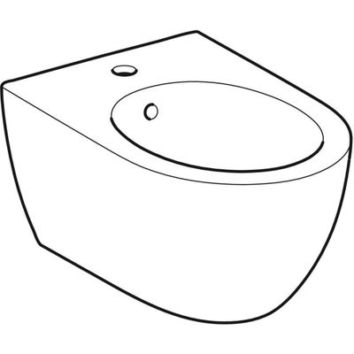 Geberit Acanto Wandbidet, mit Überlauf geschl. Form, T:53 cm, weiss, KeraTect, 275 x 355 mm, Farbe weiß Bild 6