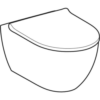 Geberit Wand-Tiefspül-WC Set, spülrandlos, (TurboFlush)Sitz mit AS, verdeckte Befestigung, 335 x 355 x 535 x 530 mm, Farbe weiß Bild 10