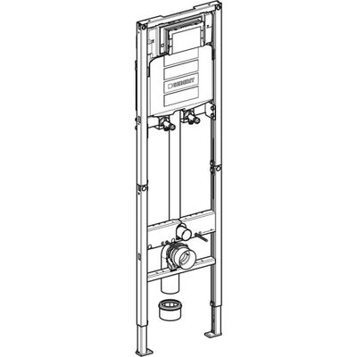 Geberit Duofix Element, für Ausgussbecken, mit SPK-Anschluss 175 cm Wandarmatur AP, 175 mm Bild 10