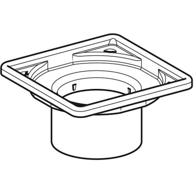Geberit CleanPoint Aufsatz mit Rosttraeger, für Duschbodenablauf, 8 x 8 cm Bild 2