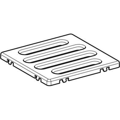 Geberit Rost zu Bodenablauf, Standardrost 8 x 8 cm, Farbe silberfarben Bild 2
