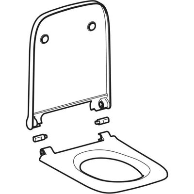 Geberit WC-Sitz, für AquaClean Sela eckig, Farbe weiß Bild 2