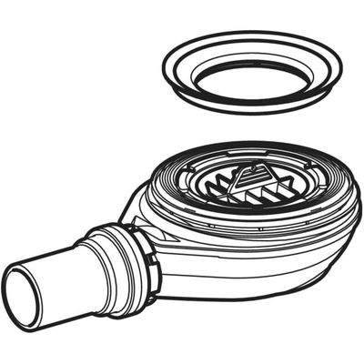 Geberit Duschwannenablauf für Setaplano Duschflaeche, Sperrwasserh.30 mm, d40, Farbe weiß Bild 4
