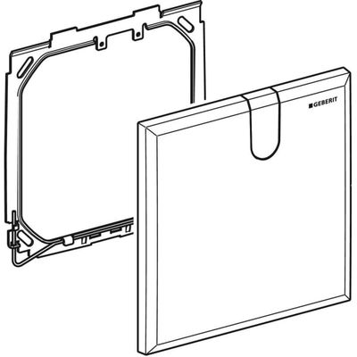Geberit Abdeckplatte, für Waschtischarmaturen, mit UP-Funktionseinheit: weiss, 164 x 164 x 12 mm, Farbe weiß Bild 5