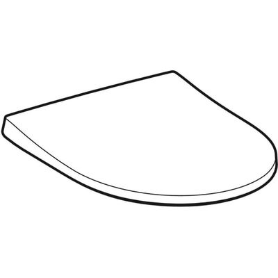 Geberit Slim WC-Sitz, antibakt, mit AS-Autom, WrapOver, chrom Scharnier, Befestigung von oben, 450 x 365 mm, Farbe weiß Bild 6