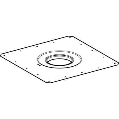 Geberit Anschlussblech universell CrNi-Stahl 1.4404, Farbe silber Bild 3