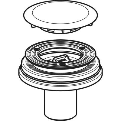 Geberit Duschwannenablauf d90 mit Ablaufdeckel hochglanz-verchromt, Farbe chrom Bild 4