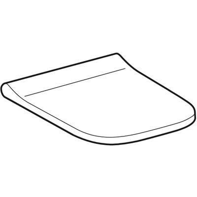 Geberit Square Slim WC-Sitz, antibakt, AS- Autom, QuickRelease, WrapOver, Befestigung von oben, 423 x 300 mm, Farbe weiß Bild 7