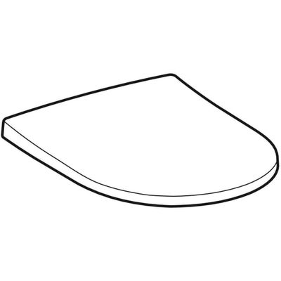 Geberit Slim WC-Sitz, antibakt, AS-Autom, WrapOver, chrom Scharnier, Befestigung von oben, 435 x 355 mm, Farbe weiß Bild 6
