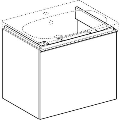 Geberit Acanto Unterschrank, für WT, 1 Schublade 1 Innenschubl, 64 x 53,5 x 47,5 cm, Farbe schwarz Bild 6