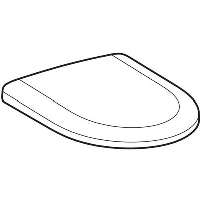 Geberit Renova / -Comprimo WC-Sitz mit AS-Autom, WrapOver, rund, Befestigung von oben, 455 x 370 mm, Farbe weiß Bild 6