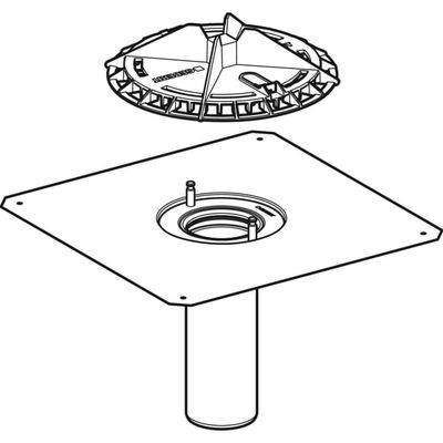 Geberit Pluvia Dachwassereinl. mit AnschlussBlech Laubfang aus Aluminiumguss, 25l / s Bild 4