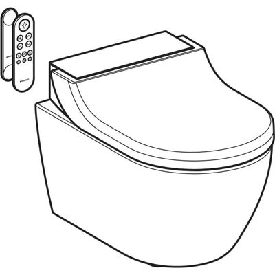 Geberit Wand- Dusch-WC, komplett, Des.Abd.Glas, Farbe weiß Bild 6