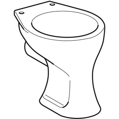 Geberit er Stand-Flachspül-WC, Abgang waagerecht, Höhe: 350 mm, weiss, 350 x 330 x 430 x 430 mm, Farbe weiß Bild 9