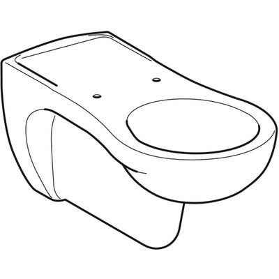 Geberit Wand-Tiefspül-WC, barrierefrei, Ausladung 700 mm, 345 x 355 x 700 x 700 mm, Farbe weiß Bild 7