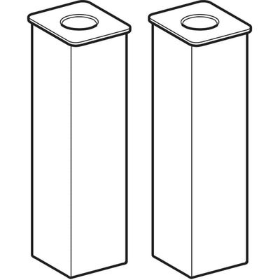 Geberit Set Füsse (2St.), H:15-16,5 cm, Farbe silberfarben Bild 5