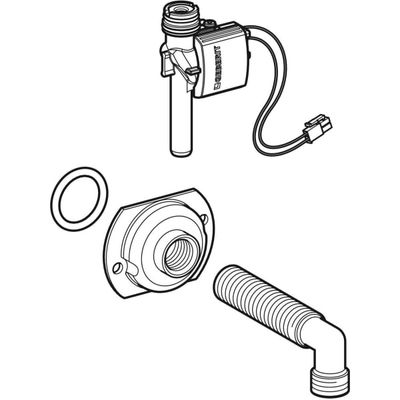 Geberit Renovierungsset für Urinalsteuerung elektron. Abdeckplatte 13 x 13 cm, Zulauf gesteckt Bild 3