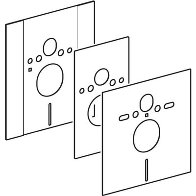 Geberit Abdeckplatte mit Schallschutzset zu Duofix-Wand-WC-Element Bild 4