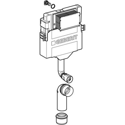 Geberit Sigma Unterputz-Spülkasten 12 cm, 6 / 3 Liter Spülbogen angeschweisst, 510 x 410 x 120 mm Bild 7