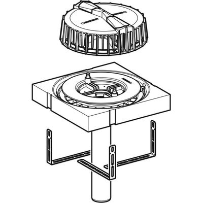 Geberit Dachwassereinlauf DN 56 senkrecht, 40 mm, Farbe schwarz Bild 4
