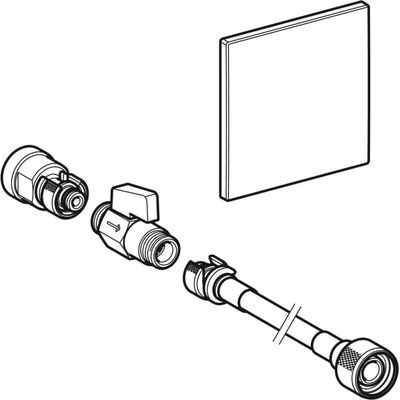 Geberit Renovierungsset, für Urinalsteuerung Betätigungsplatte und Abdeckplatte 13 x 13 cm, Rohbauset Bild 3