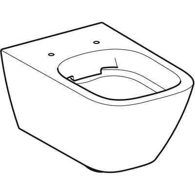 Geberit Square Wand-Tiefspül-WC, spülrandlos, mit verdeckte Befestigung, KeraTect, 330 x 350 x 540 mm, Farbe weiß Bild 8