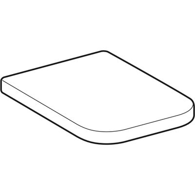 Geberit Renova Plan WC-Sitz, eckiges Design, Befestigung von oben, Farbe weiß Bild 4